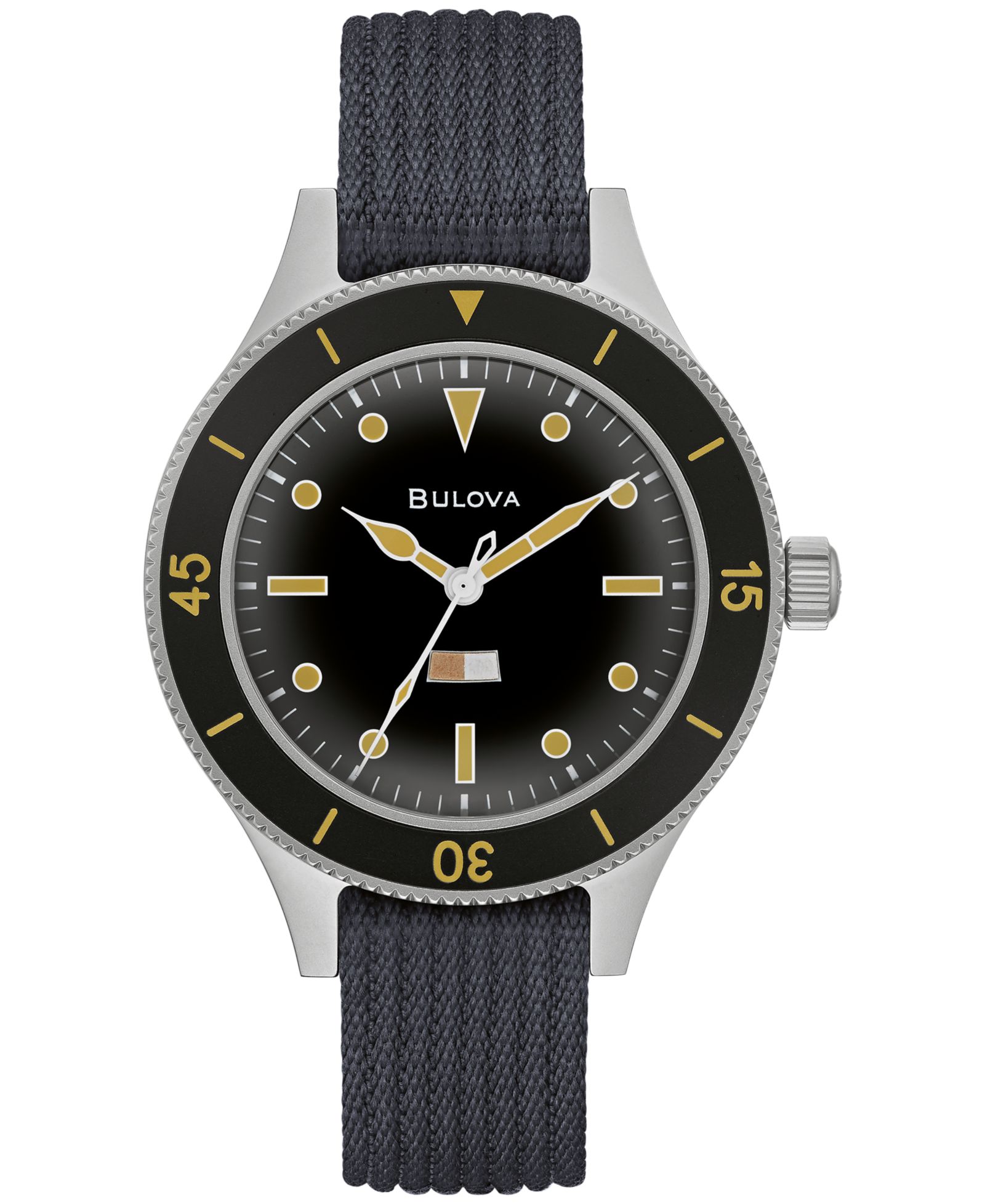 Bulova Men's Automatic MIL-SHIPS-W-2181 Navy Nylon Strap Watch 41mm - Limited Edition