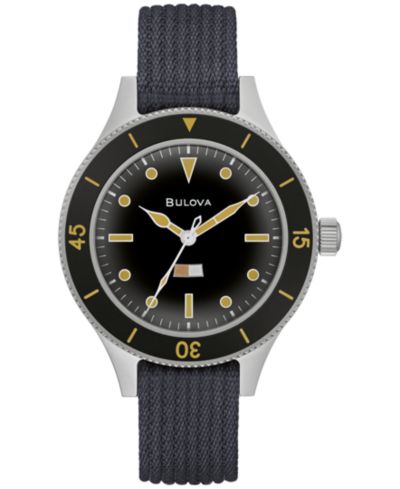 Bulova Мужские автоматические часы MIL-SHIPS-W-2181 с нейлоновым ремешком, 41mm, Limited Edition