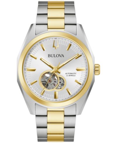 Мужские автоматические наручные часы Bulova Surveyor с браслетом из нержавеющей стали золотистого цвета, 42 мм