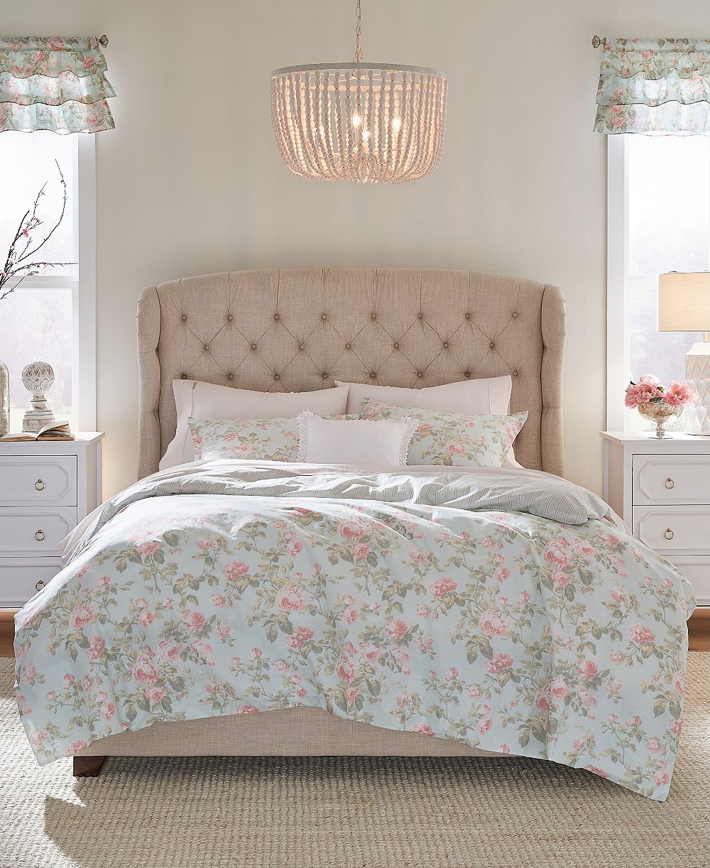 Laura Ashley Madelynn Реверсивный комплект из 3 предметов: пододеяльник, Full/Queen
