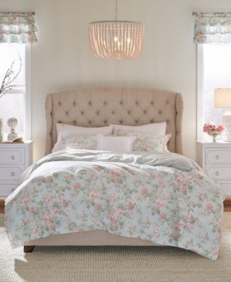 Laura Ashley Madelynn Cotton Revesible 3-Pc. Duvet Cover Set, Full/Queen
