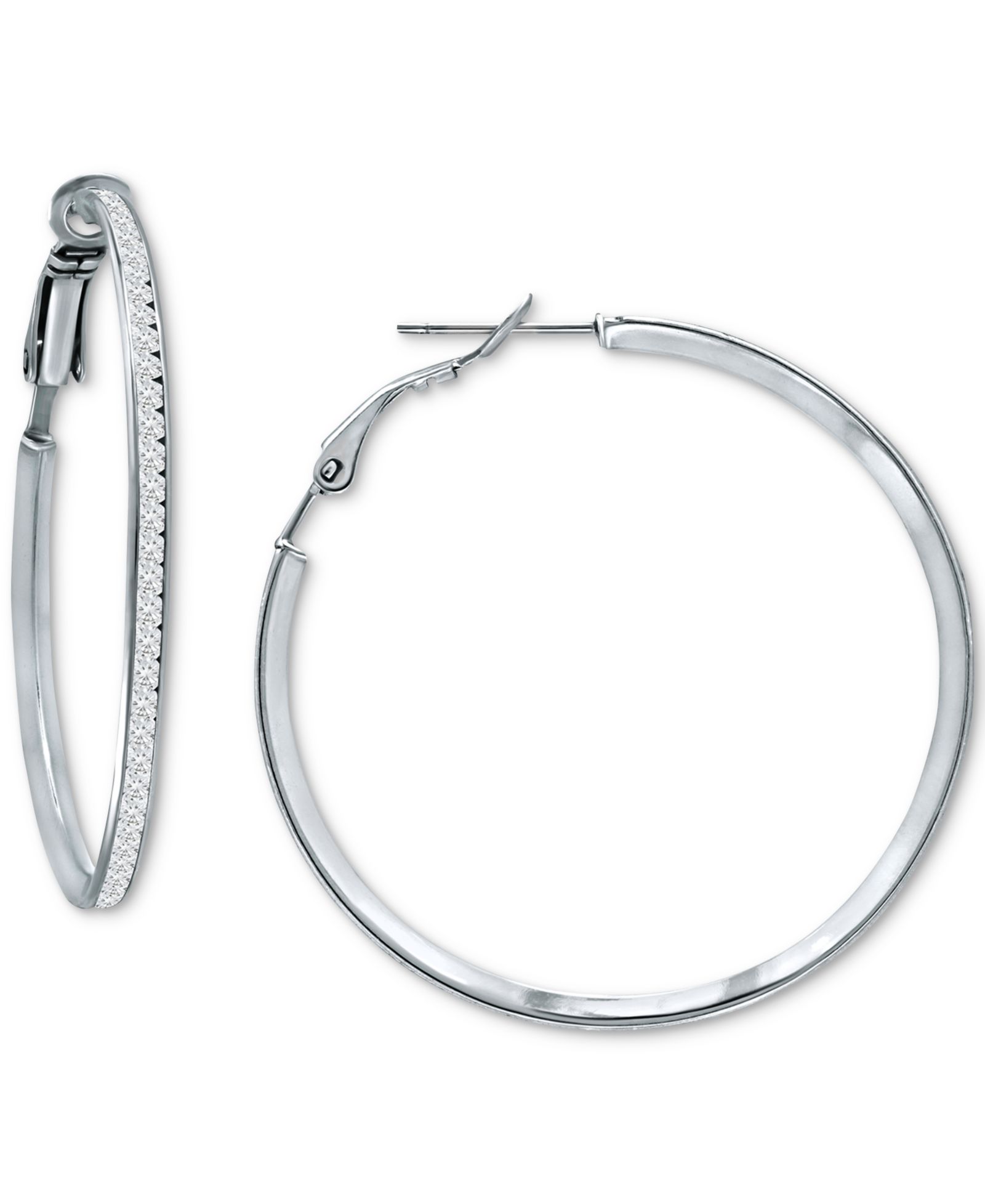 Серьги-кольца Giani Bernini Cubic Zirconia, 1.5"