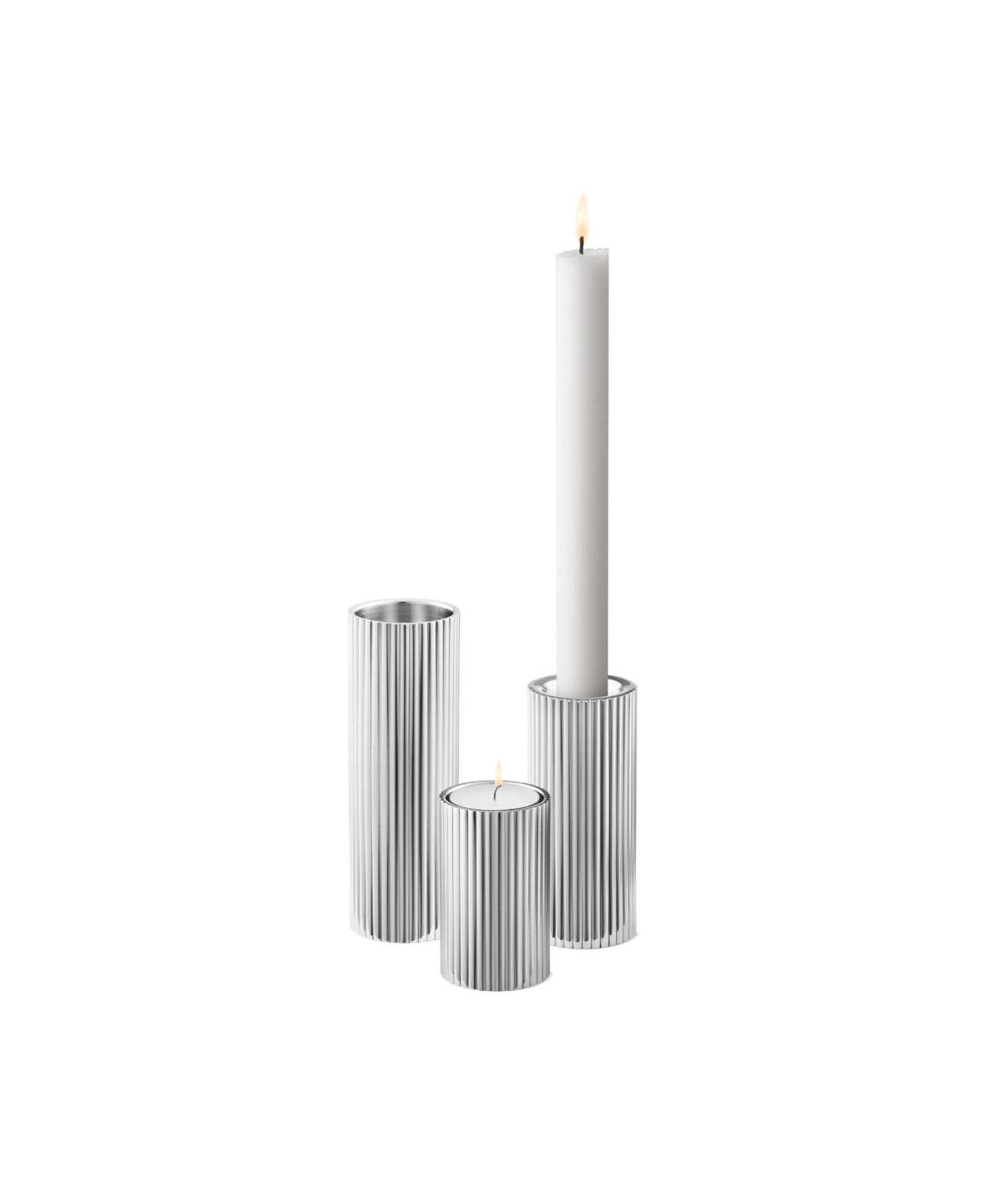 Набор Georg Jensen Bernadotte: подсвечник и подсвечник для свечи, 3 шт.
