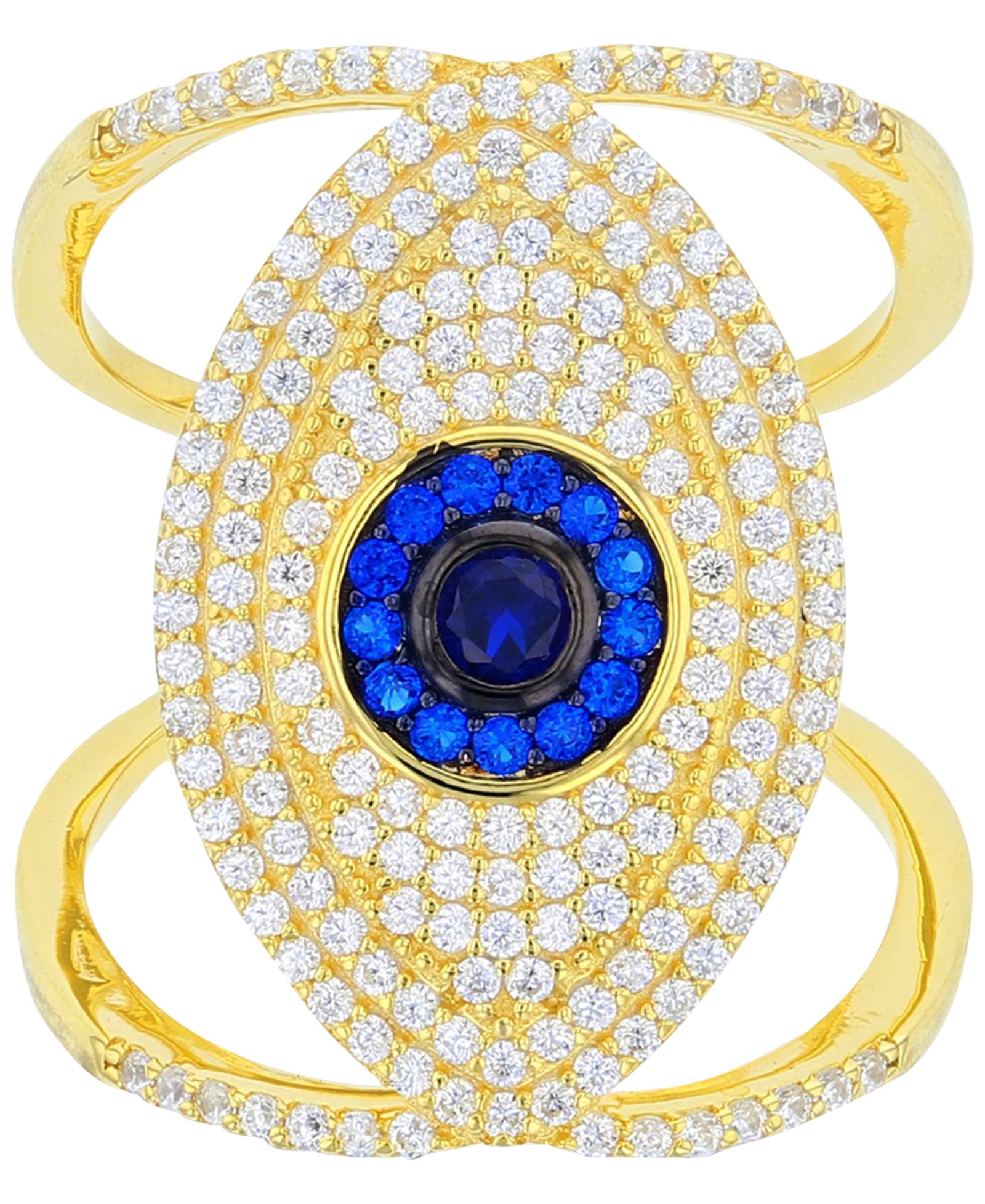 Кольцо Unwritten с кубическим цирконием и перламутром в форме бабочки, 14k Gold-Plated Sterling Silver