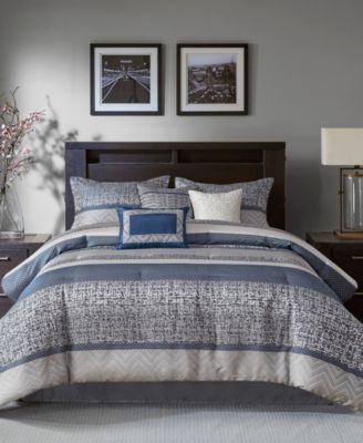 Комплект из 7 предметов Madison Park Rhapsody Jacquard, Queen