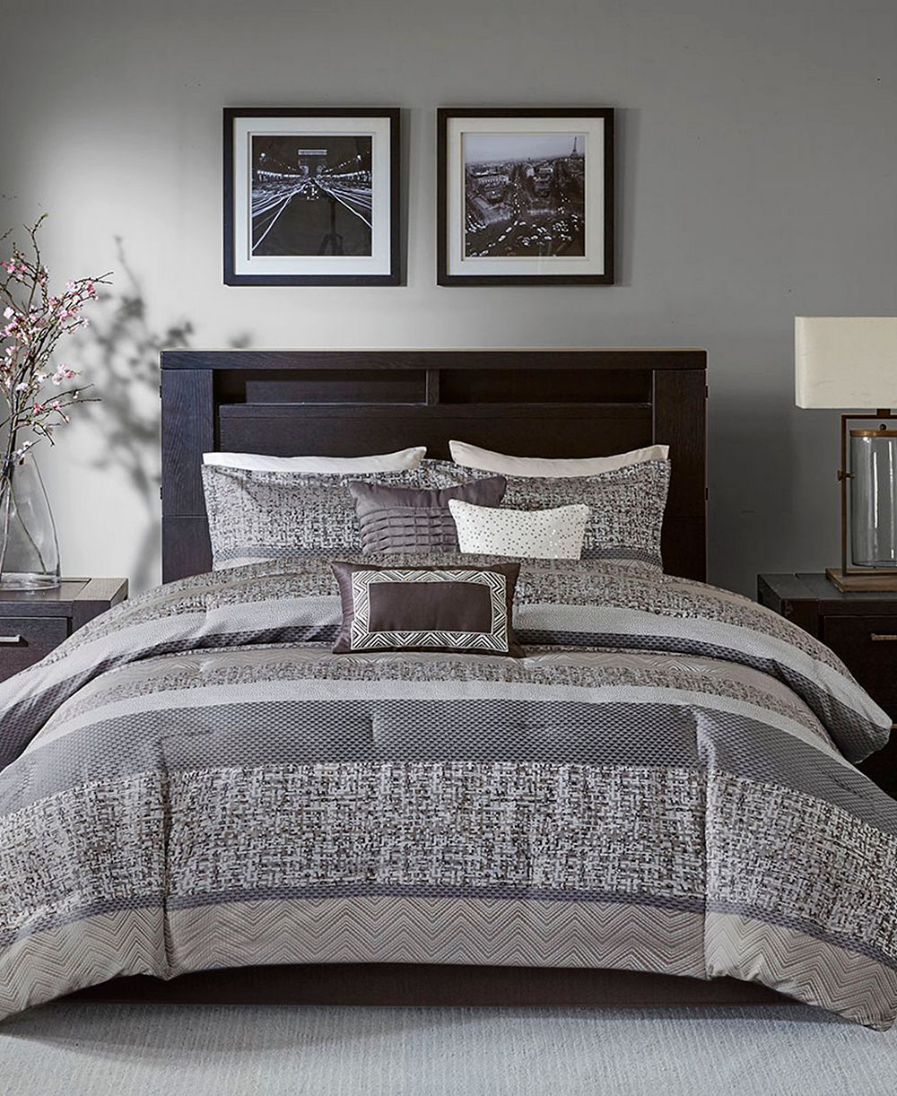 Комплект из 7 предметов Madison Park Rhapsody Jacquard, Queen