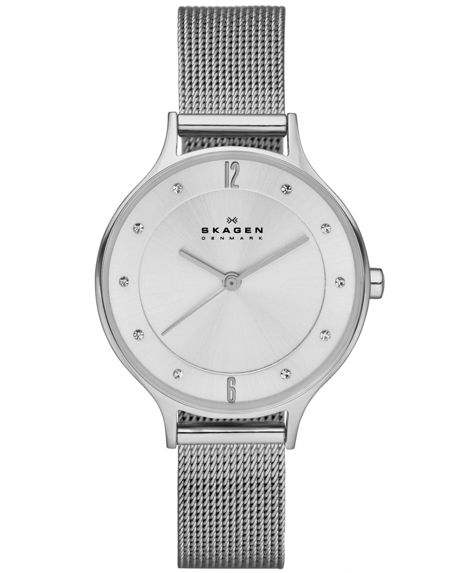 Skagen Женские часы Skagen Anita Stainless Steel Mesh Bracelet Watch 30mm SKW2149