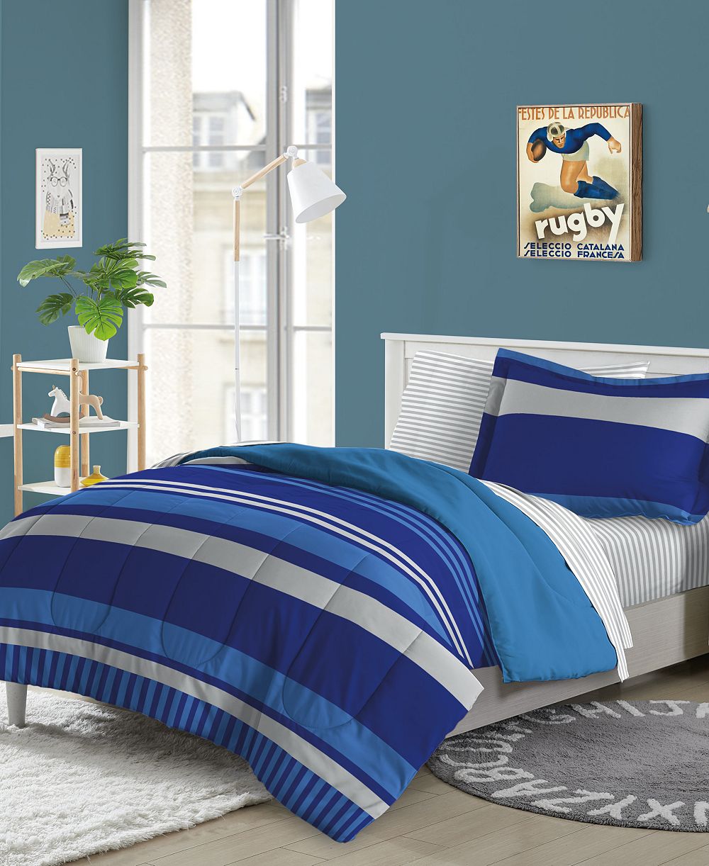 Dream Factory Комплект из 7 покрывал Rugby Stripe