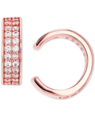 Серьги-каффы Cubic Zirconia Double Row