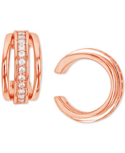 Серьги-каффы Cubic Zirconia Triple Row