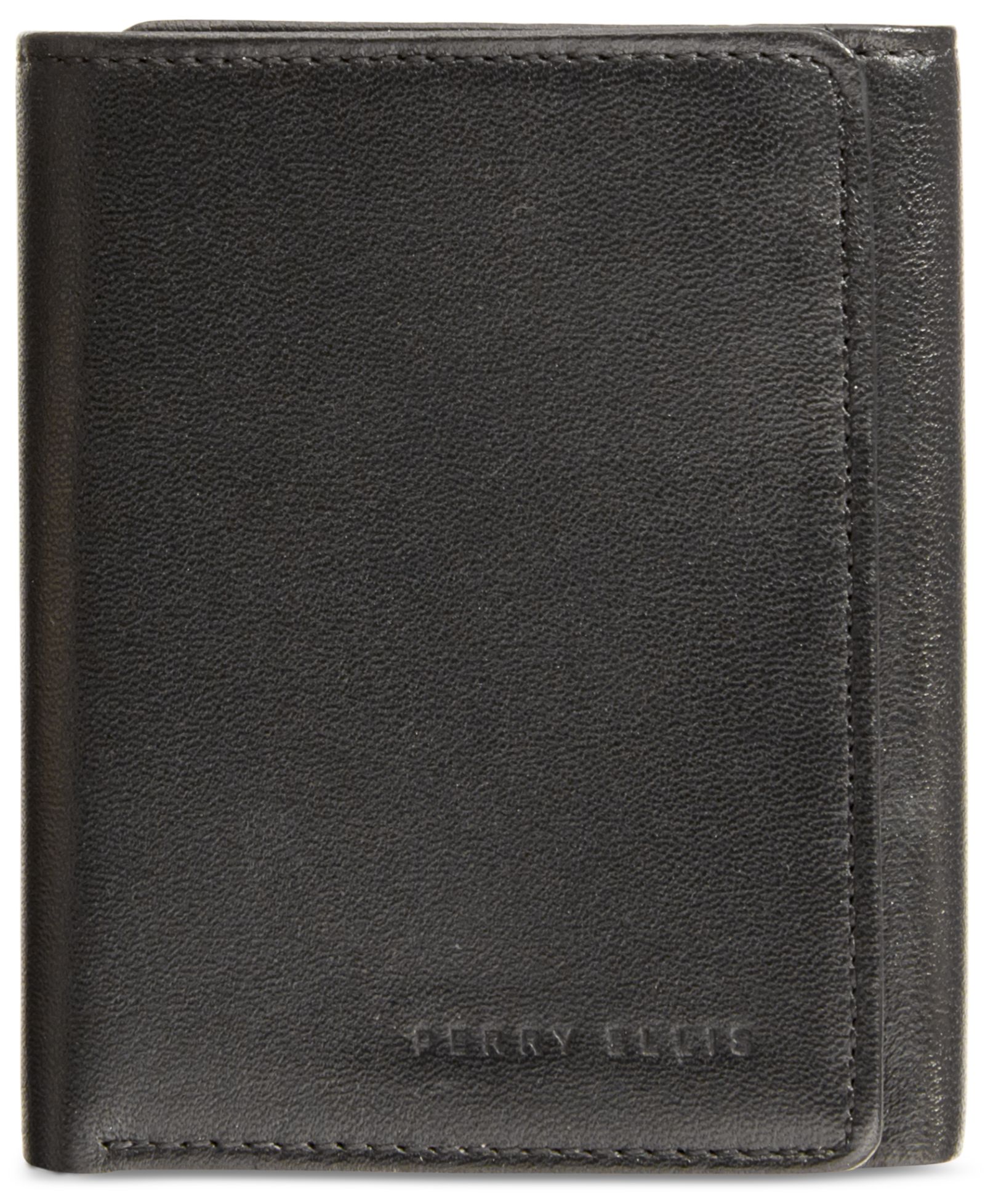 Perry Ellis Portfolio Мужской кожаный кошелек Gramercy Slim Trifold