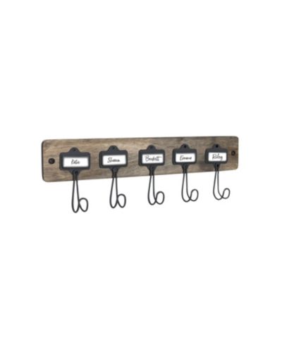 Настенное крепление Spectrum Vintage-Inspired Living Wall Mount 5 A-Hook с табличками