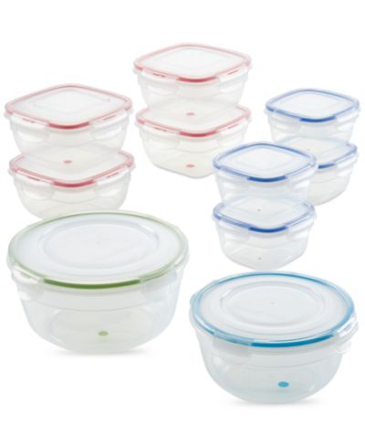 Набор контейнеров для хранения еды Lock n Lock Easy Essentials Color Mates, 20 шт.