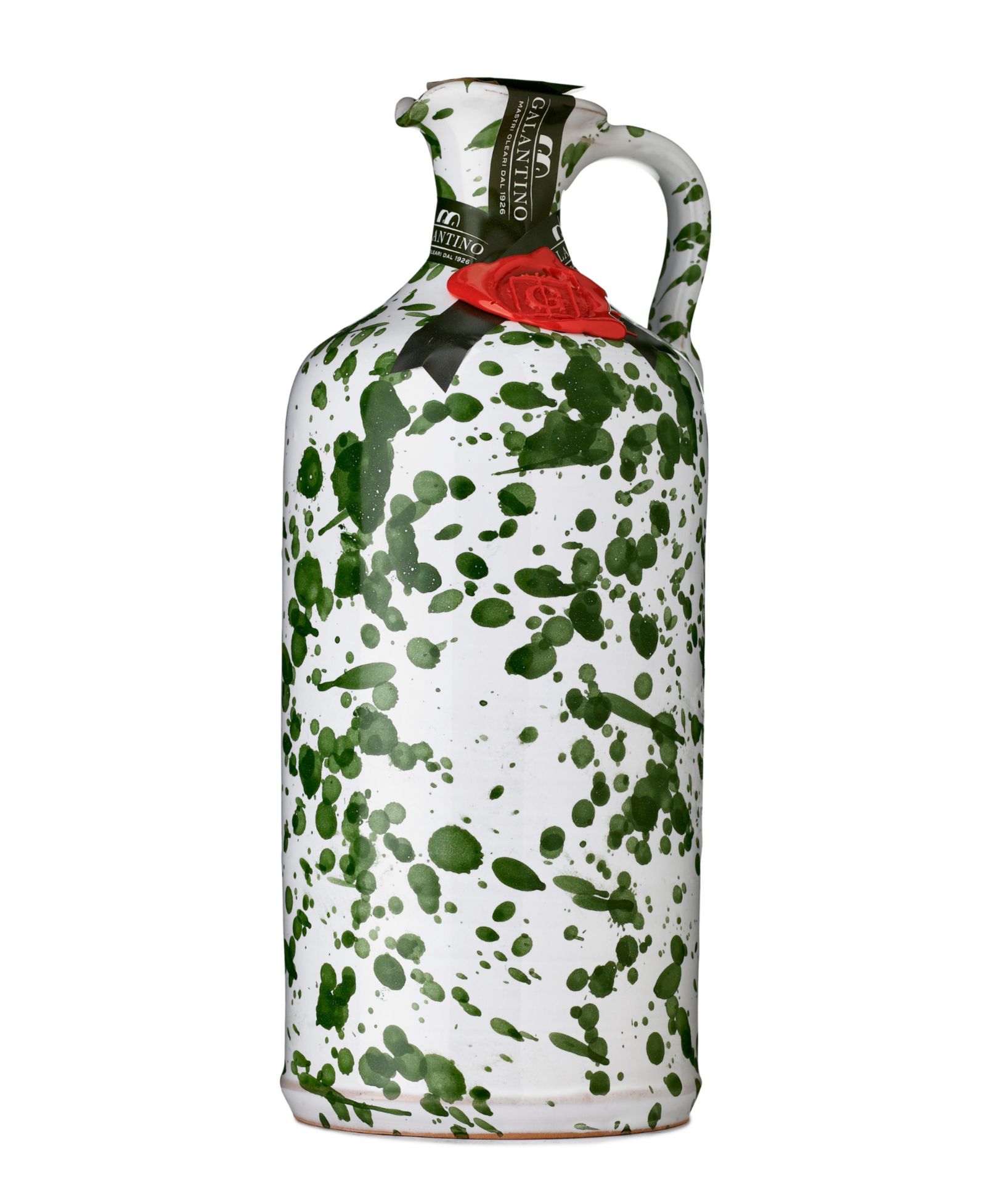 Керамическая емкость для масла Zia Pia Fantasia Extra Virgin Olive Oil, Green 500ml