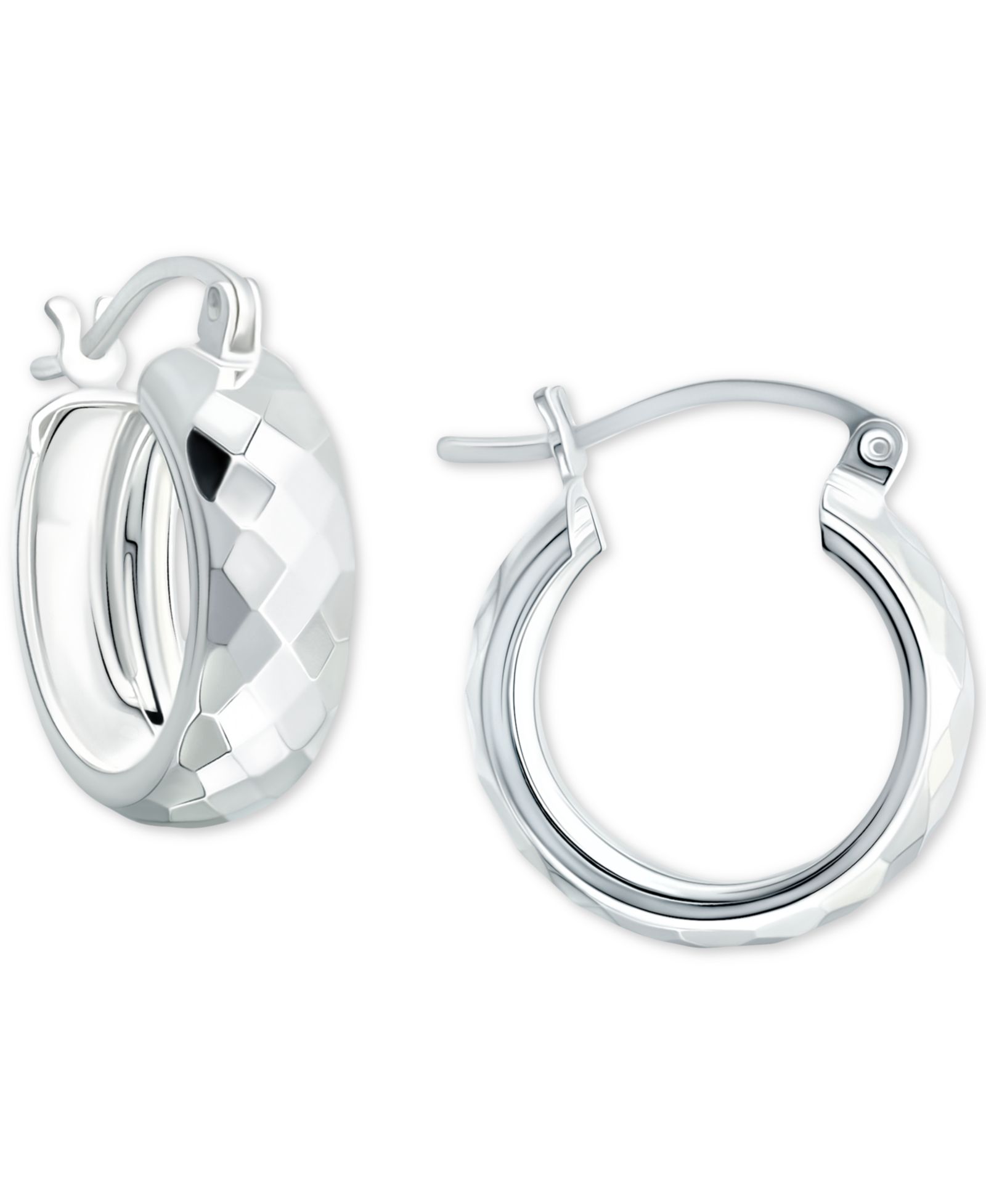 Серьги Giani Bernini Faceted Small Hoop, 15mm