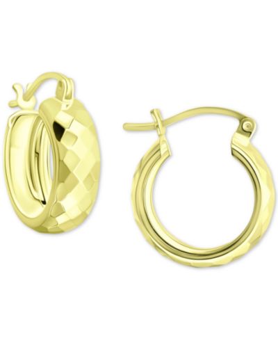 Серьги Giani Bernini Faceted Small Hoop, 15mm