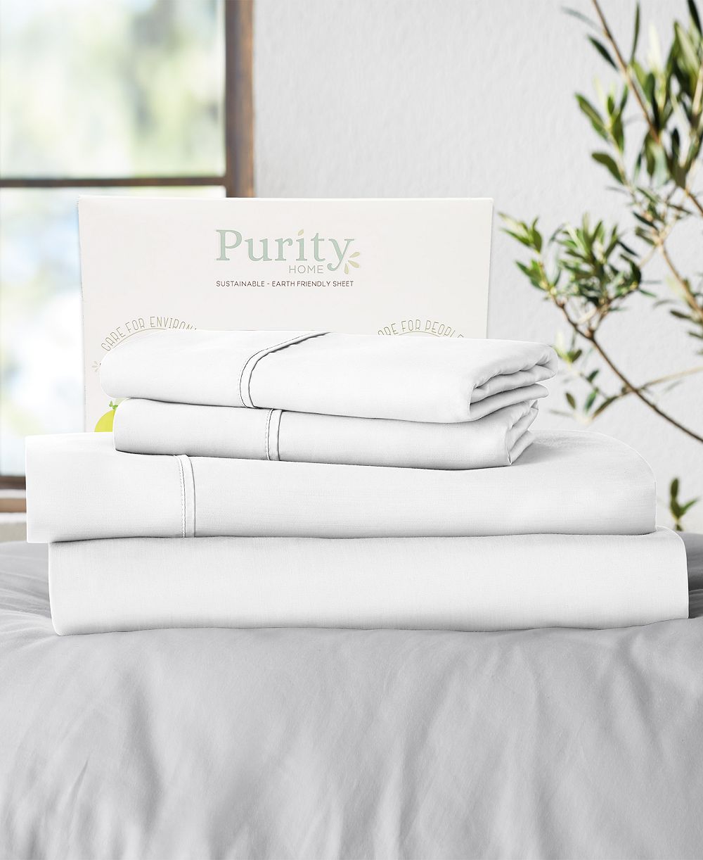 Purity Home 400 Thread Count Cotton Percale 4-Pc. Sheet Set, Full