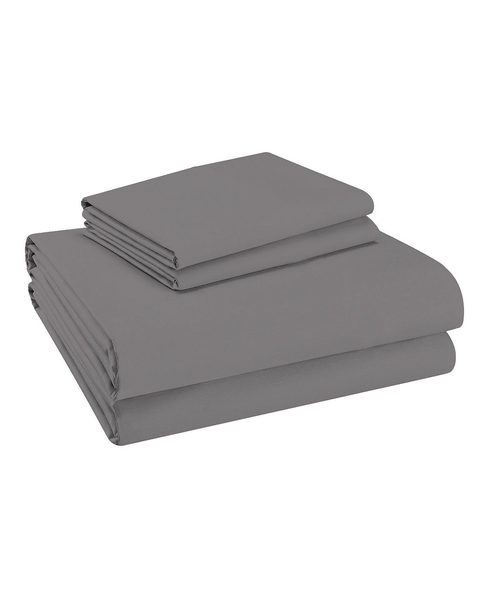 100% Organic Cotton Brushed Percale 4-Pc. Sheet Set, Queen