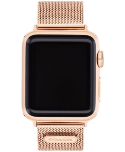 Браслет COACH Rose Gold-Tone Mesh для Apple Watch