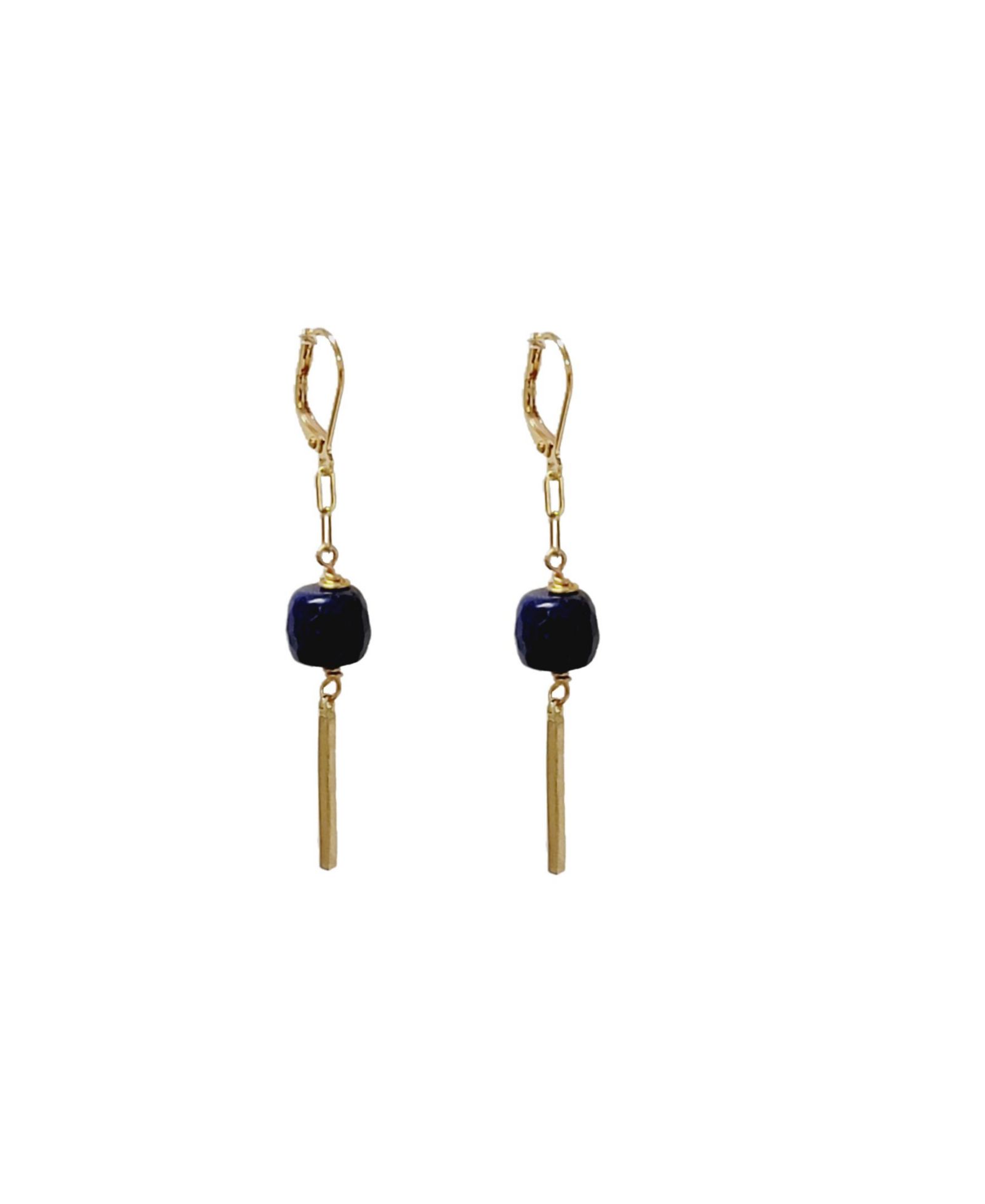 Серьги-подвески Women's Bar Drop с синим лазуритом