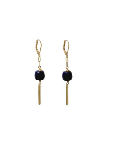 Серьги-подвески Women's Bar Drop с синим лазуритом