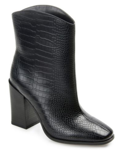 Journee Collection Women's Brekinn Block Heel Western Booties