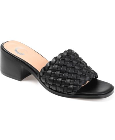 Женские сандалии-шлепанцы Journee Collection Women's Fylicia Woven Block Heel Slide Sandals