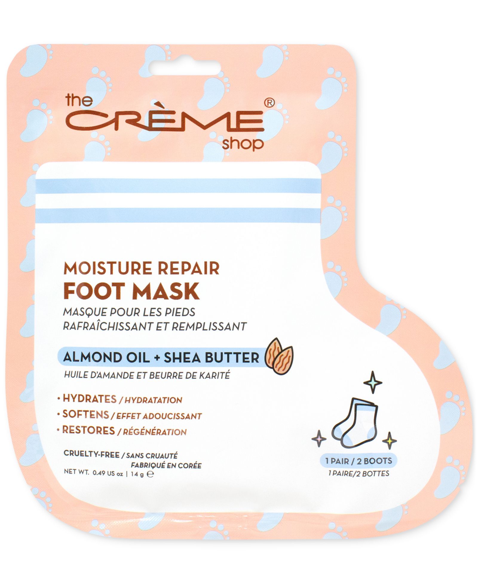 The Crème Shop маска для ног Moisture Repair, 3 шт.