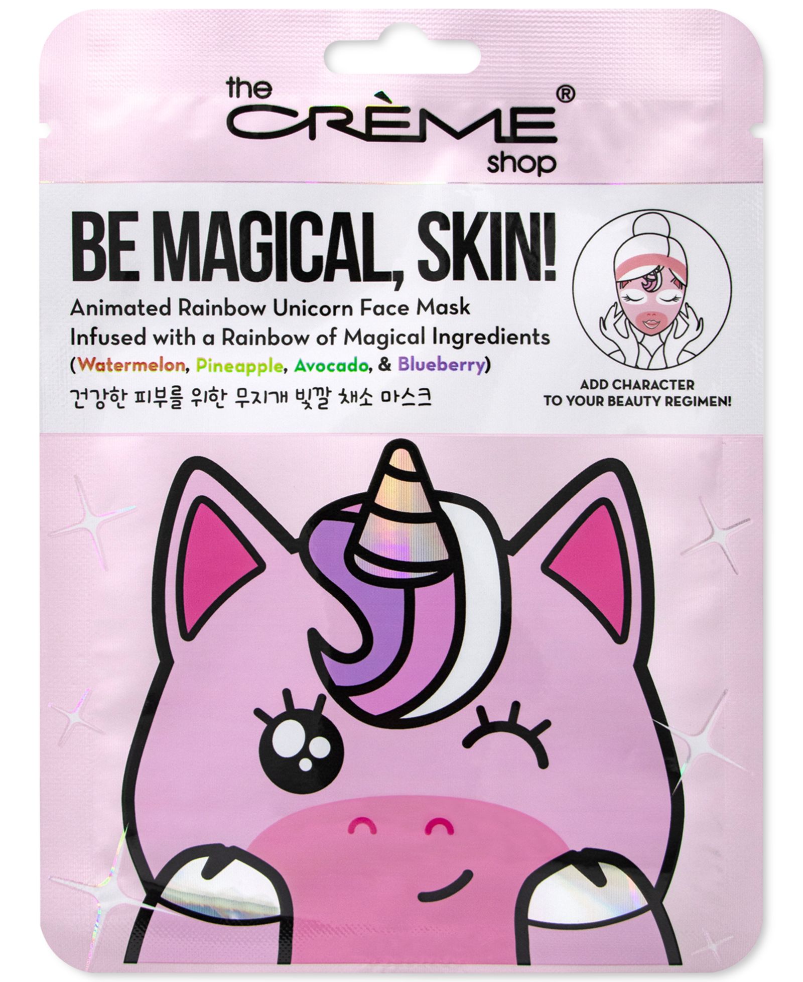 The Crème Shop Be Magical, Skin! Animated Rainbow Unicorn Face Mask