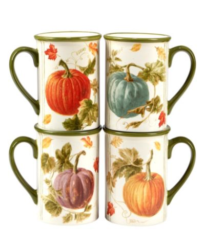 Certified International Autumn Harvest кружки, набор из 4 шт