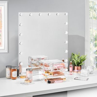 Sorbus Clear Makeup Organizer Display - Stylish Storage Case for Cosmetics, Jewelry & Hair Accessories(2 Large, 4 Small Drawers)