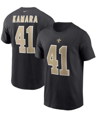 Мужская футболка Nike Alvin Kamara Black New Orleans Saints Name and Number