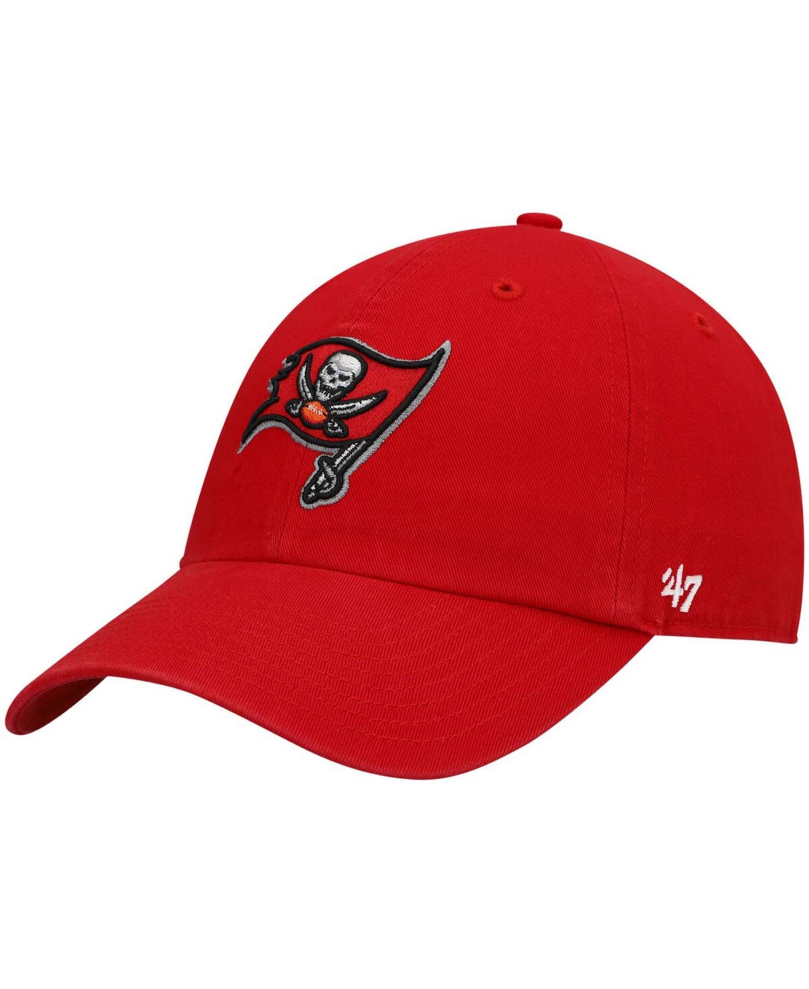 Мужская кепка '47 Brand Red Tampa Bay Buccaneers Primary Logo Clean Up Adjustable