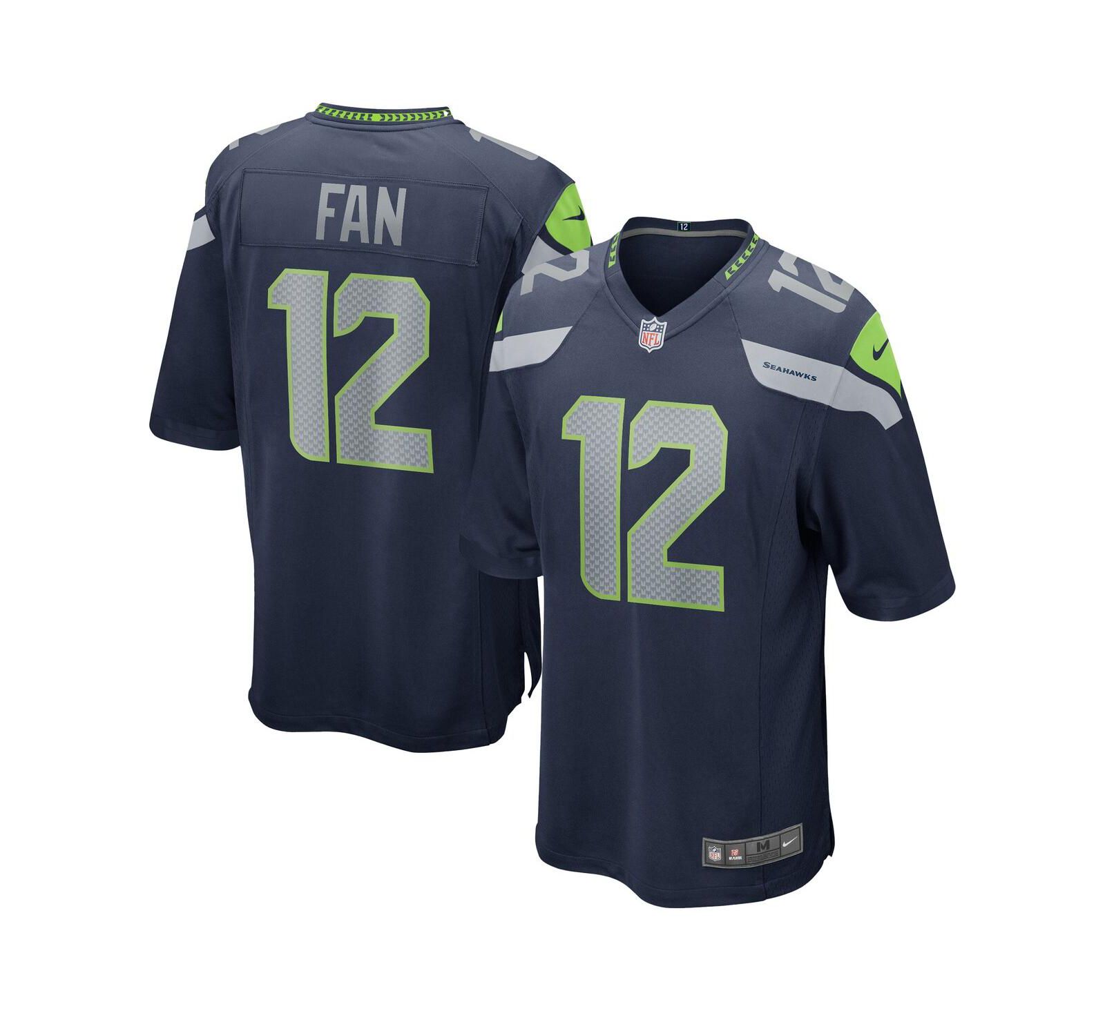 Джерси Nike Men's 12s College Navy Seattle Seahawks Team Game