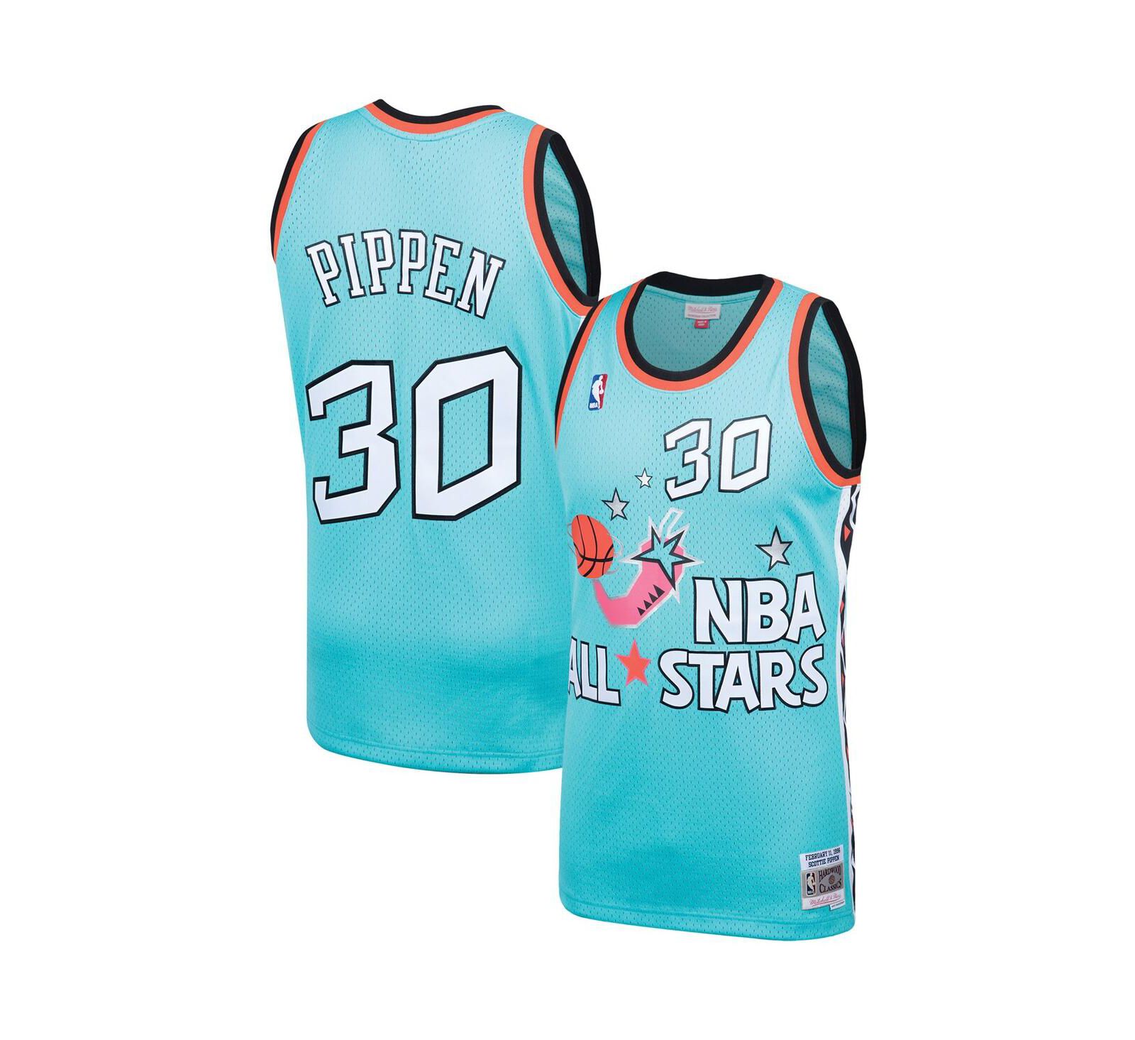 Мужская джерси Mitchell & Ness Scottie Pippen Teal Eastern Conference Hardwood Classics 1996 NBA All-Star Game Swingman