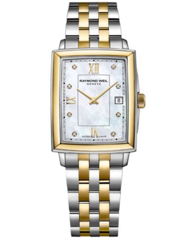 Женские часы Raymond Weil Swiss Toccata Diamond Accent Two-Tone Stainless Steel 22.6x28.1mm