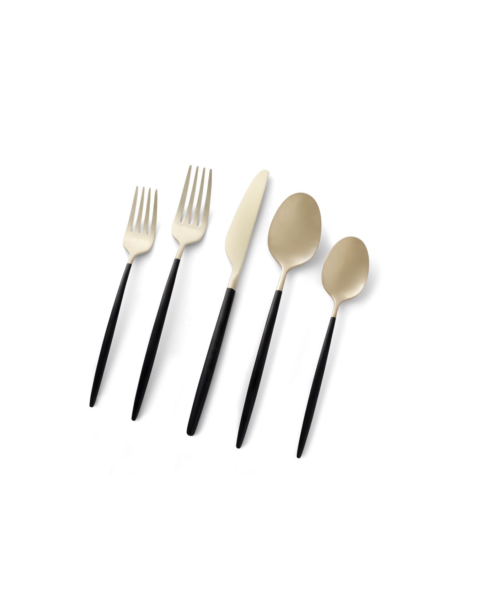Набор столовых приборов Cambridge Silversmiths Gaze Two Tone Black-Gold Satin 20 Piece, Service For 4