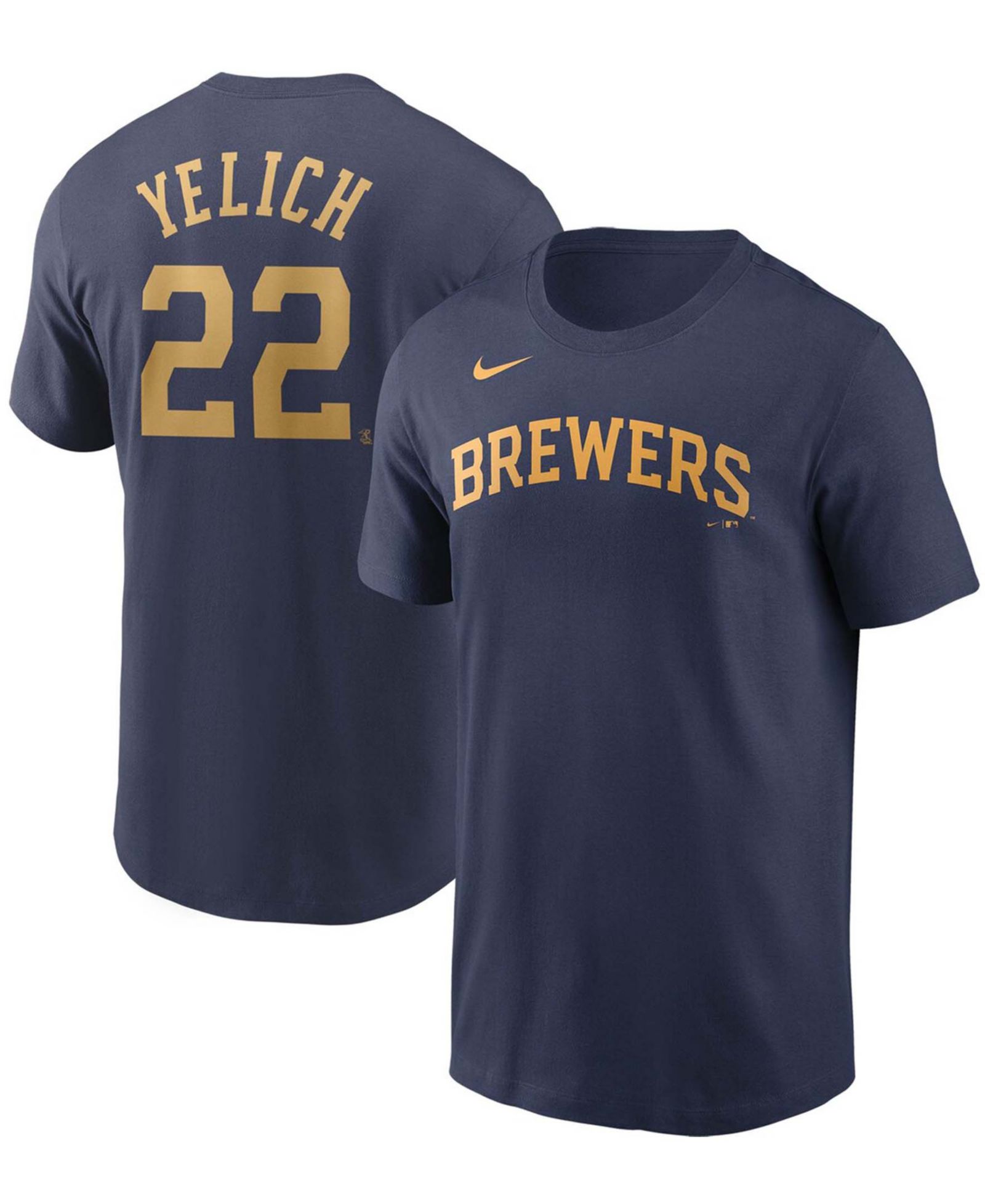 Мужская футболка Nike Milwaukee Brewers Christian Yelich