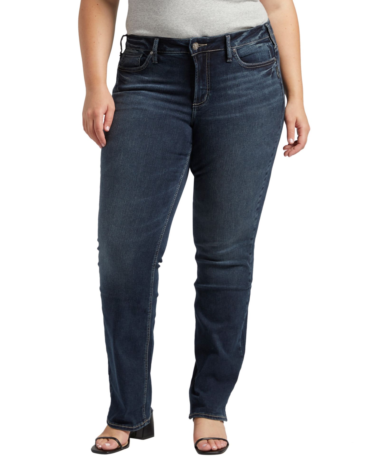 Silver Jeans Co. Plus Size Suki Slim Bootcut Jeans, Short & Regular Lengths