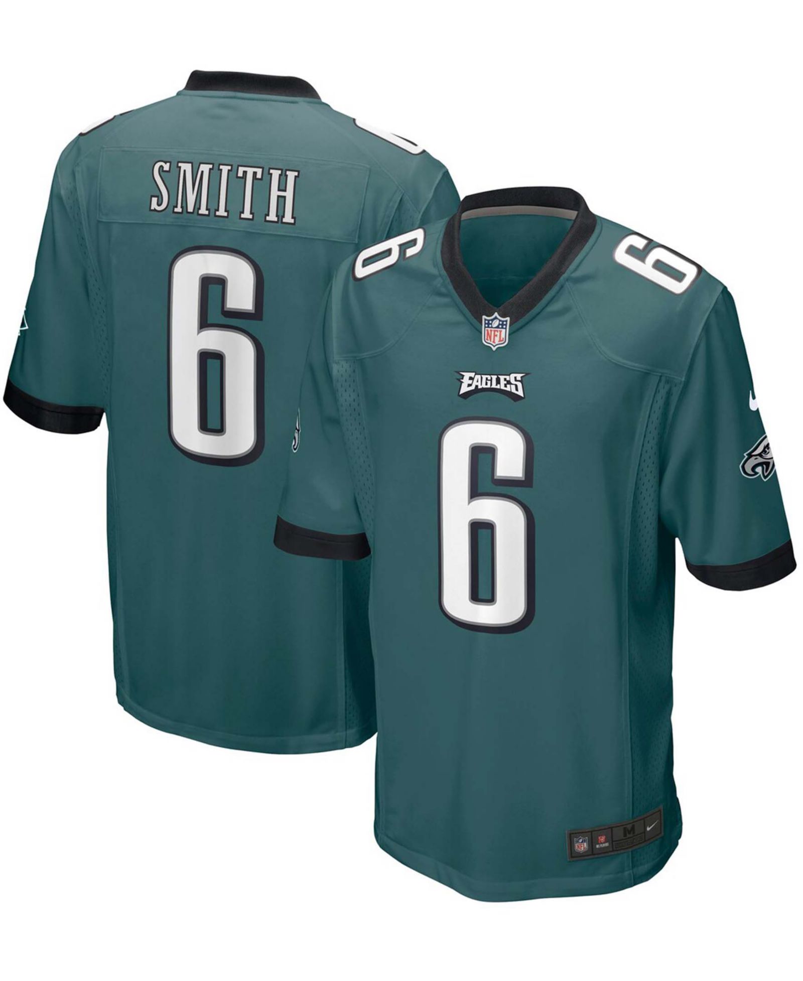 Мужская игровая джерси Nike DeVonta Smith Midnight Green Philadelphia Eagles NFL Draft First Round Pick