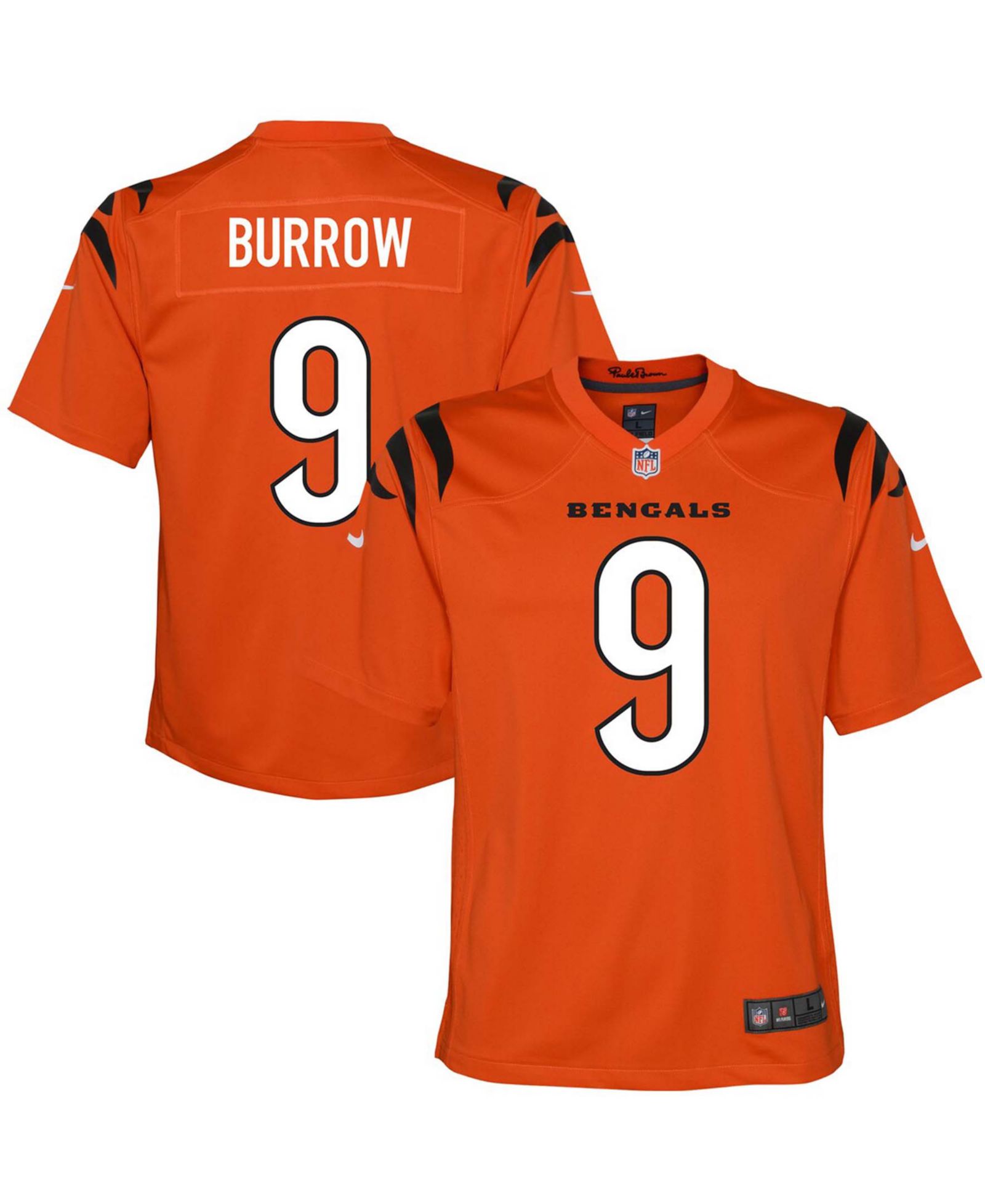 Детская игровая джерси Nike Joe Burrow Cincinnati Bengals