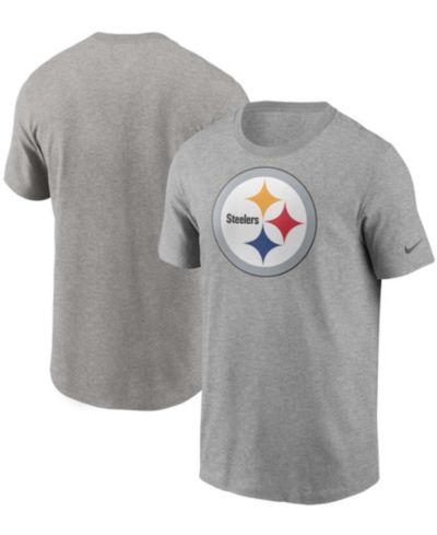 Мужская футболка Nike Heathered Gray Pittsburgh Steelers Primary Logo