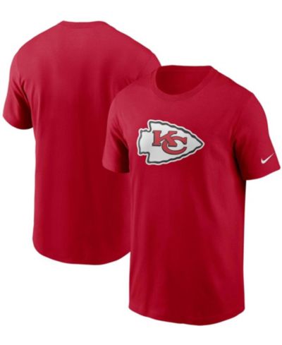 Nike Мужская футболка с основным логотипом Kansas City Chiefs красного цвета