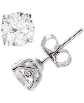 Серьга-гвоздик с лабораторным бриллиантом IGI Certified, 14k Gold