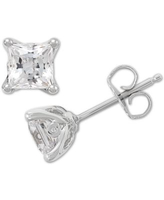 Macy's Серьги-гвоздики с лабораторно выращенным бриллиантом 1 ct. t.w., 14k White Gold или 14k Gold