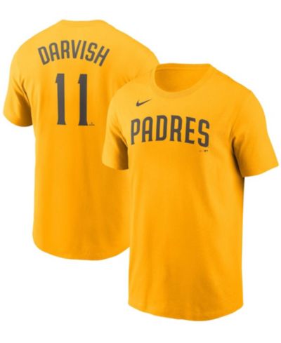 Мужская футболка Nike Yu Darvish Gold San Diego Padres Name & Number
