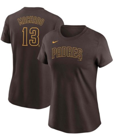 Женская футболка Manny Machado San Diego Padres, коричневая