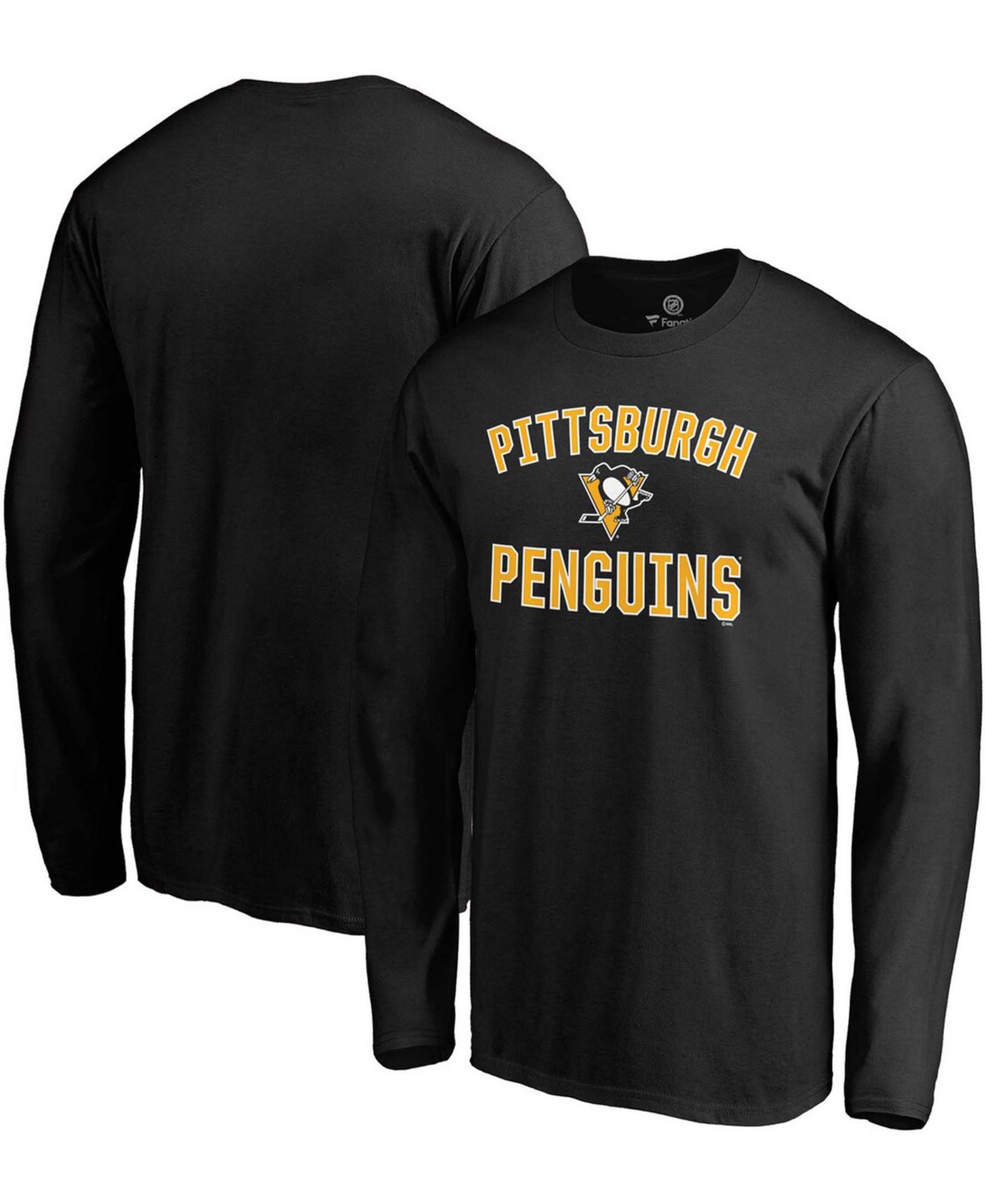 Мужская футболка с длинным рукавом Pittsburgh Penguins Victory Arch черного цвета
