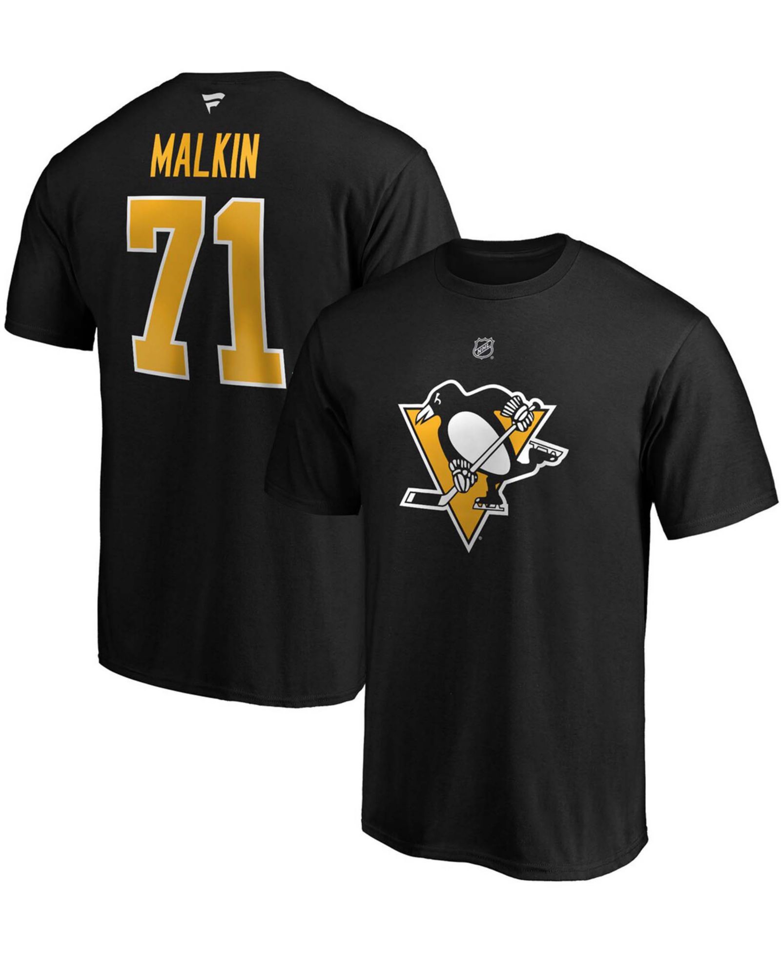 Мужская футболка Fanatics Pittsburgh Penguins Evgeni Malkin Black Team Authentic