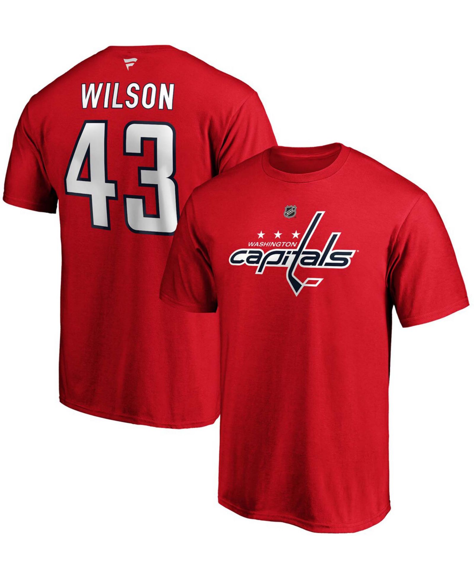 Мужская футболка Fanatics Red Washington Capitals Team Authentic Stack Name and Number